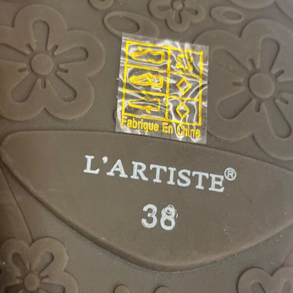 LArtiste Spring Step Kindness Sandals Snake Print Floral Design Leather Size 38 - Picture 10 of 12